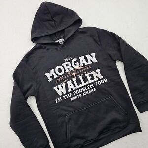 Morgan Wallen Hoodie Women XL Black I'm The Problem Tour 2025 Concert Graphic